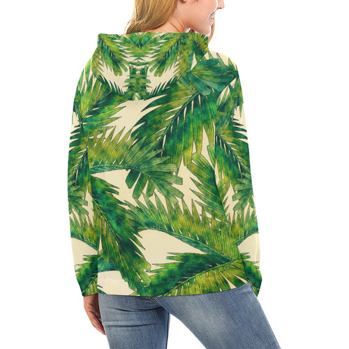 palms All Over Print Hoodie for Women (USA Size) (Model H13)