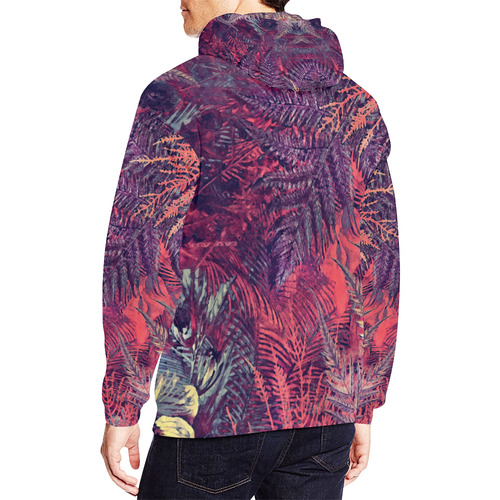 flowers All Over Print Hoodie for Men/Large Size (USA Size) (Model H13)