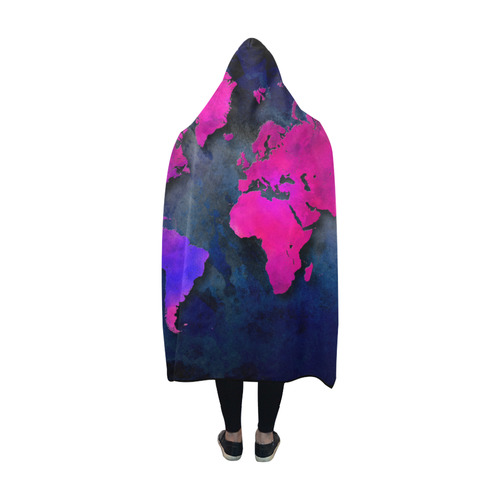 world map 14 Hooded Blanket 60''x50''