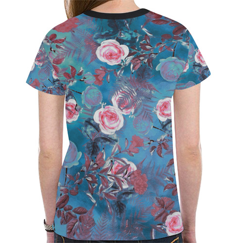 flowers 4 New All Over Print T-shirt for Women (Model T45)