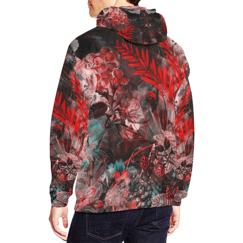 flowers All Over Print Hoodie for Men/Large Size (USA Size) (Model H13)