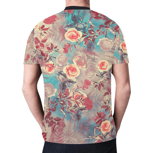 flowers 8 New All Over Print T-shirt for Men (Model T45)