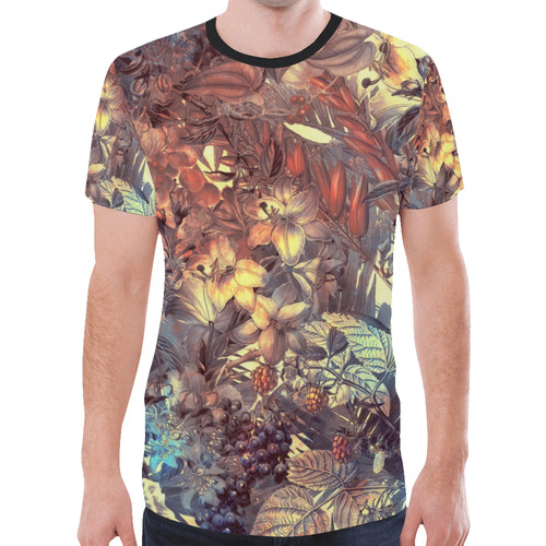 flowers New All Over Print T-shirt for Men (Model T45)