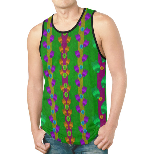 roses climbing to the sun with grace and honor New All Over Print Tank Top for Men (Model T46)