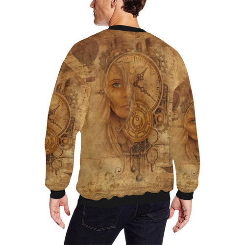 A Time Travel Of STEAMPUNK 1 All Over Print Crewneck Sweatshirt for Men/Large (Model H18)