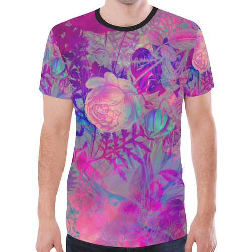 flora 6 New All Over Print T-shirt for Men (Model T45)