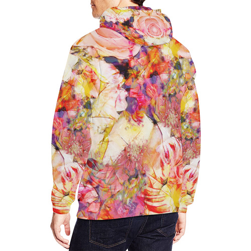 flora 5 All Over Print Hoodie for Men/Large Size (USA Size) (Model H13)
