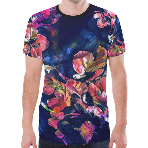 flowers New All Over Print T-shirt for Men (Model T45)