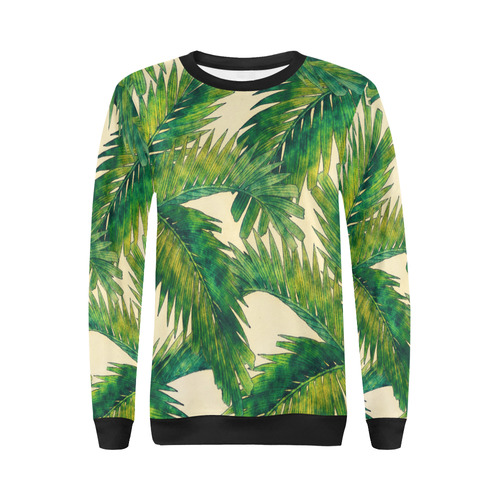 palms All Over Print Crewneck Sweatshirt for Women (Model H18)