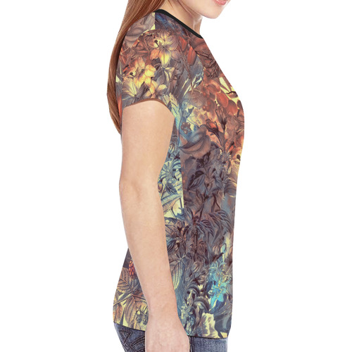 flowers New All Over Print T-shirt for Women (Model T45)