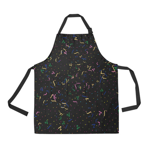 Confetti and  Party Streamers All Over Print Apron