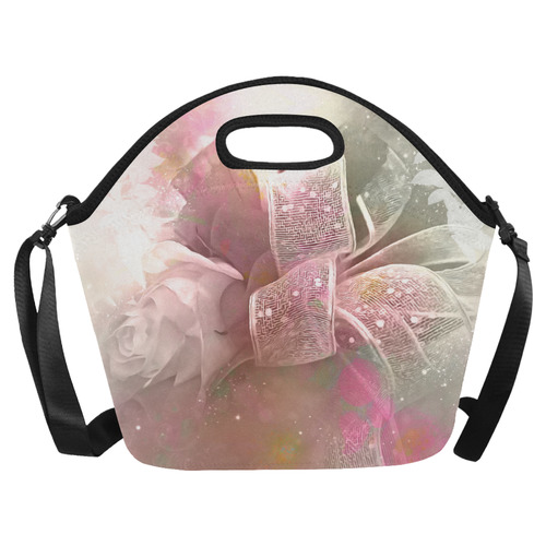 Beautiful soft roses Neoprene Lunch Bag/Large (Model 1669)