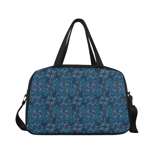 Blue Doodles - Hearts And Smiles Fitness Handbag (Model 1671)