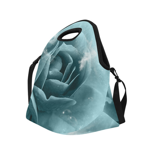 The blue rose Neoprene Lunch Bag/Large (Model 1669)