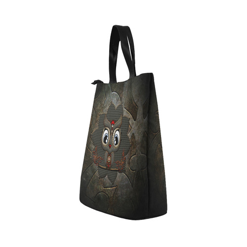 Funny steampunk owl Nylon Lunch Tote Bag (Model 1670)