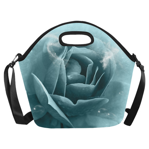 The blue rose Neoprene Lunch Bag/Large (Model 1669)