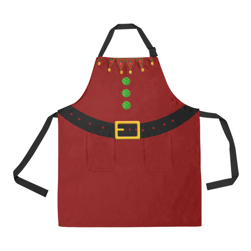 Christmas Elf Red All Over Print Apron