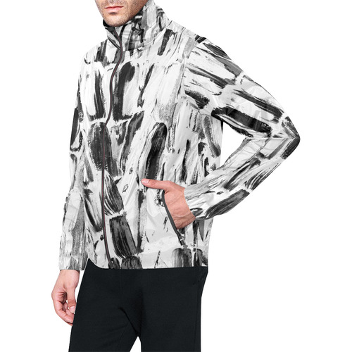 Black and White Sugarcane Unisex All Over Print Windbreaker (Model H23)