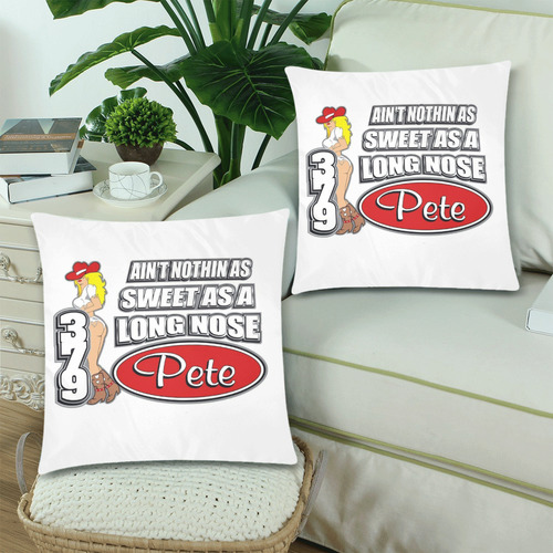 Long Nose Pete 379 Custom Zippered Pillow Cases 18"x 18" (Twin Sides) (Set of 2)