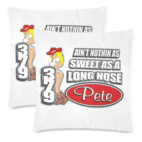 Long Nose Pete 379 Custom Zippered Pillow Cases 18"x 18" (Twin Sides) (Set of 2)