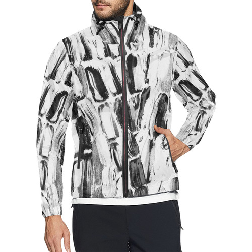 Black and White Sugarcane Unisex All Over Print Windbreaker (Model H23)