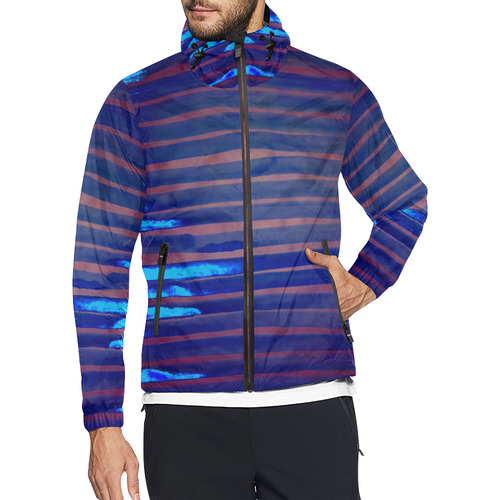 blue ice Unisex All Over Print Windbreaker (Model H23)