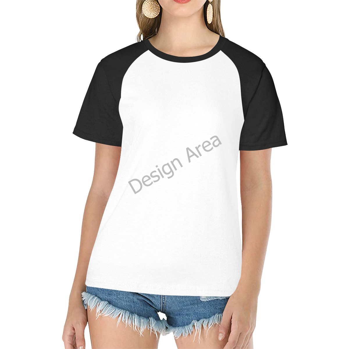 Women's Raglan T-Shirt/Front Printing (Model T62)