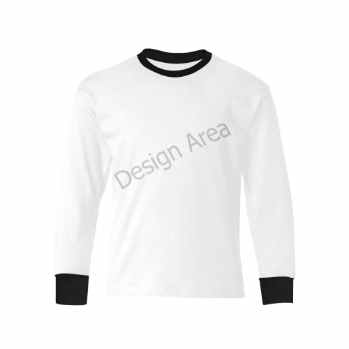 Kids' Rib Cuff Long Sleeve T-shirt (Model T64)