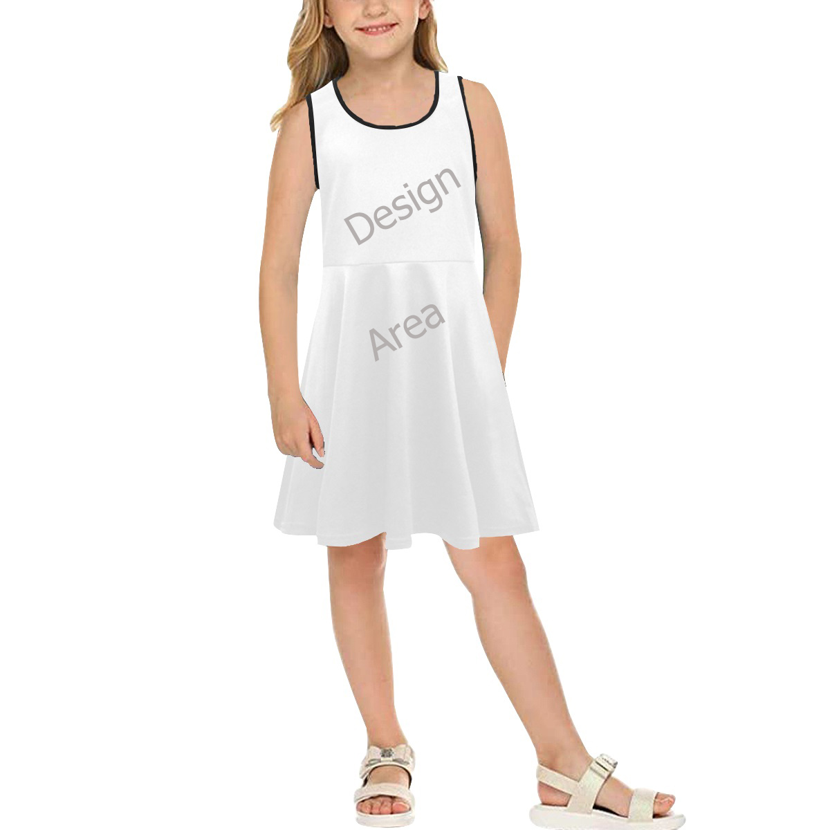 Girls' Sleeveless Sundress (Model D56)