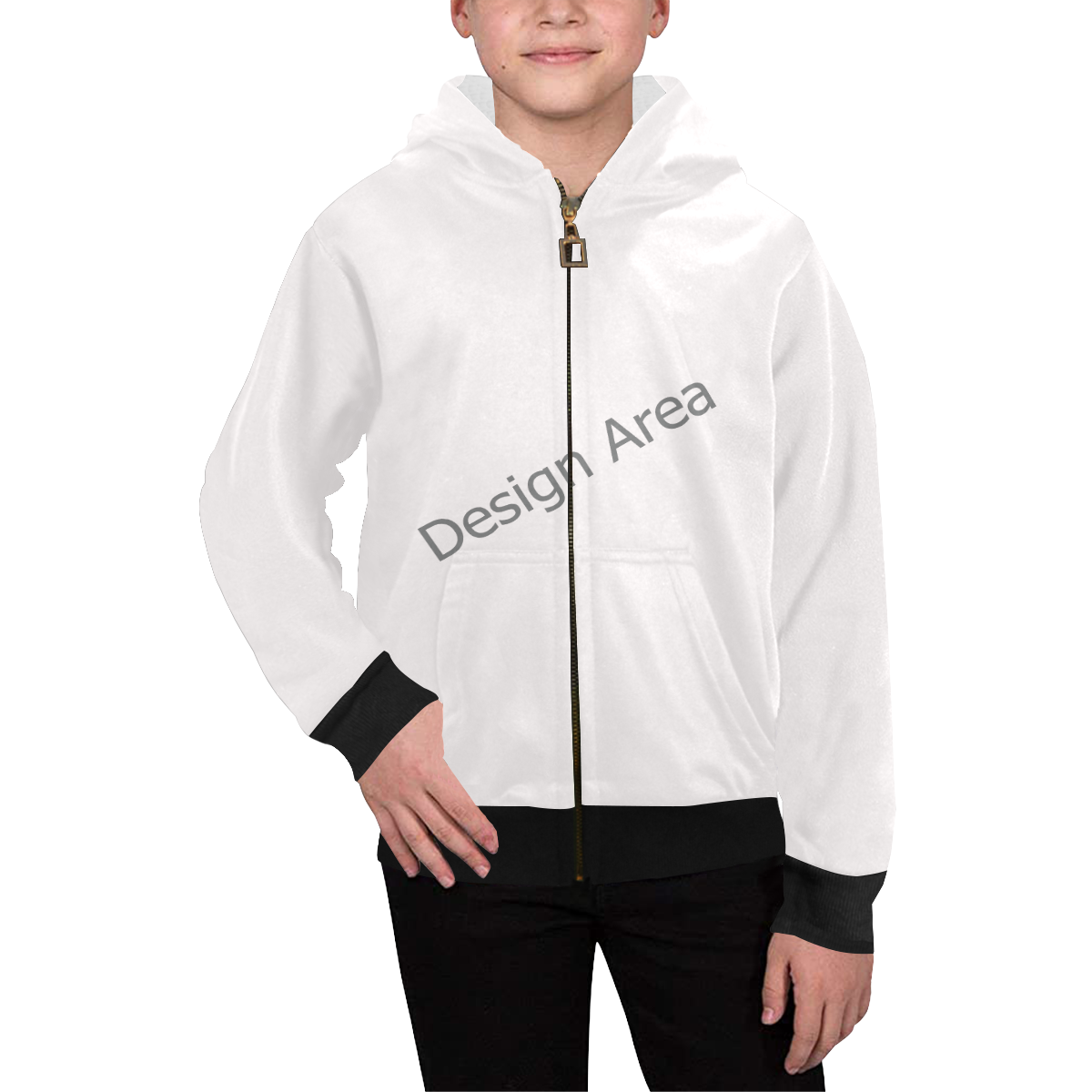 Kids' All Over Print Full Zip Hoodie (Model H39)