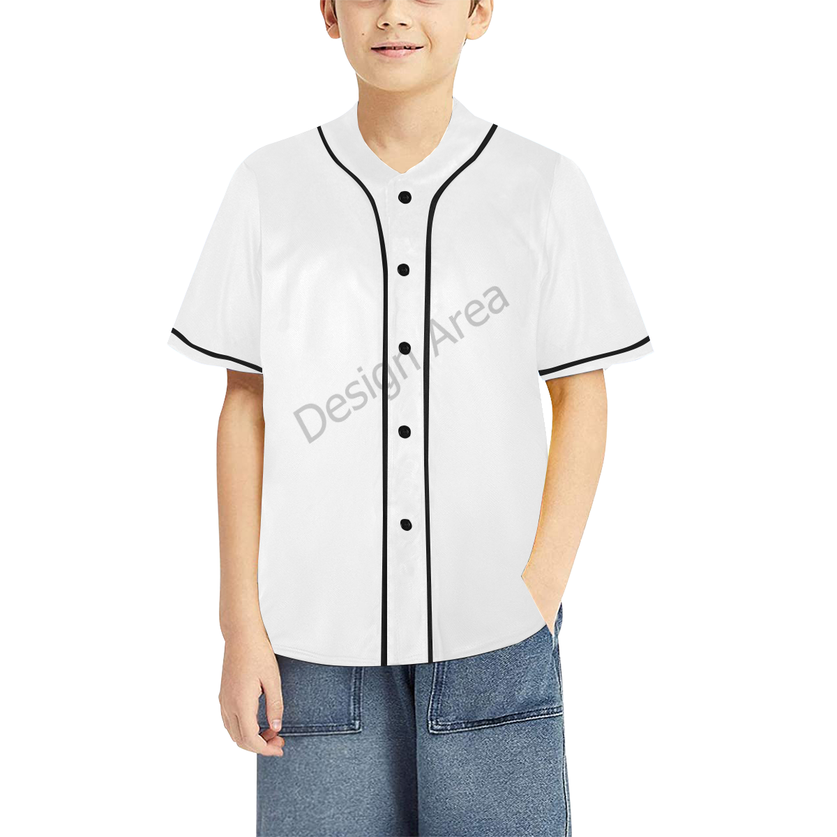 All Over Print Baseball Jersey for Kids (Model T50)