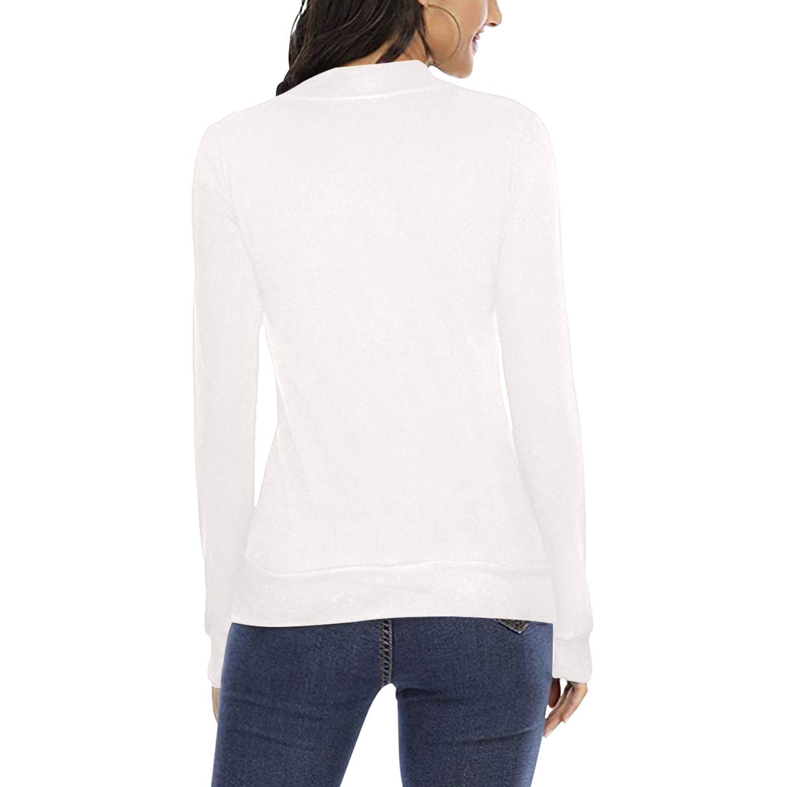 Women's All Over Print Mock Neck Sweatshirt (Model H43)