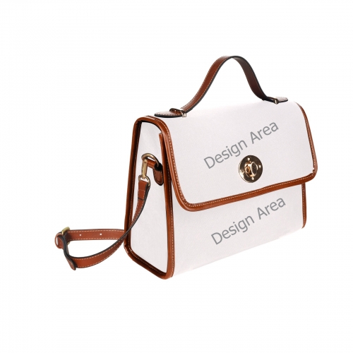 Waterproof Canvas Bag-Brown (All Over Print) (Model 1641)