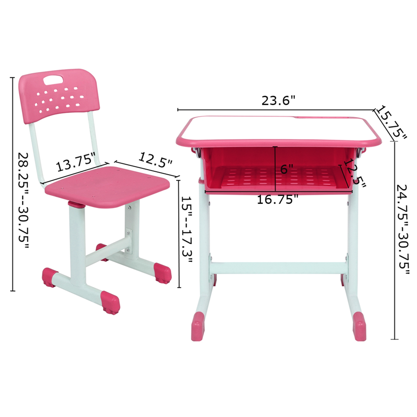 Adjustable Student Desk and Chair Kit