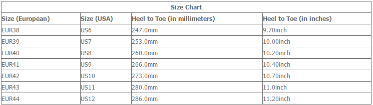 Calabasas Size Chart