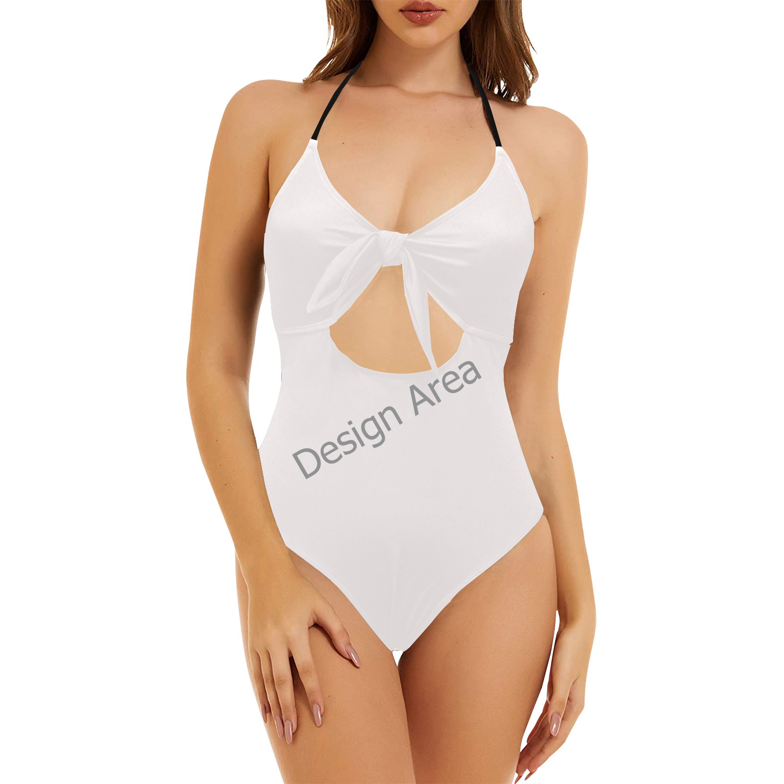 Backless Hollow Out Bow Tie Swimsuit (Model S17)