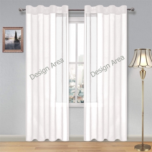 Gauze Curtain 28"x84" (Two-Piece)