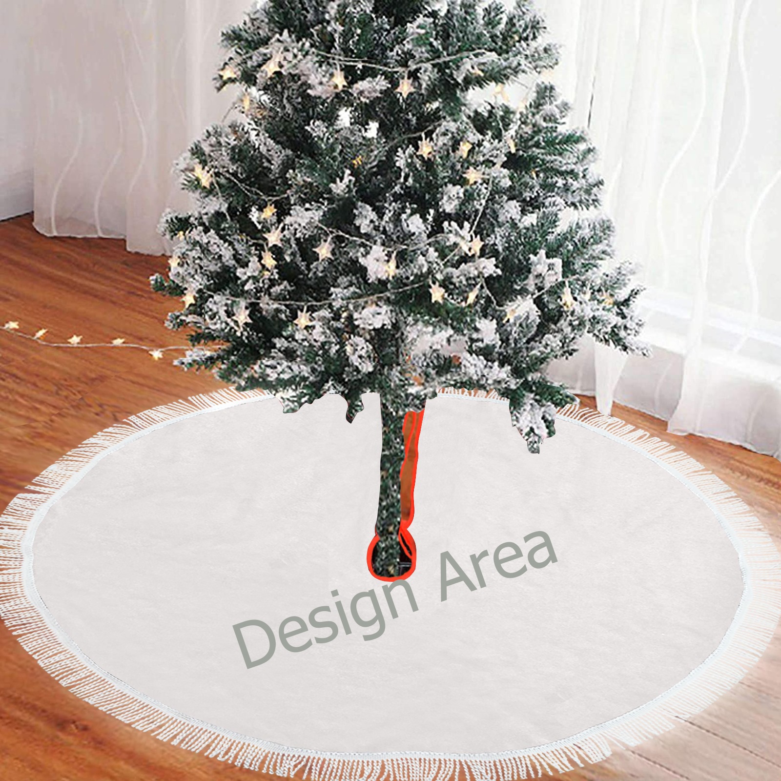 Thick Fringe Christmas Tree Skirt 60"x60"