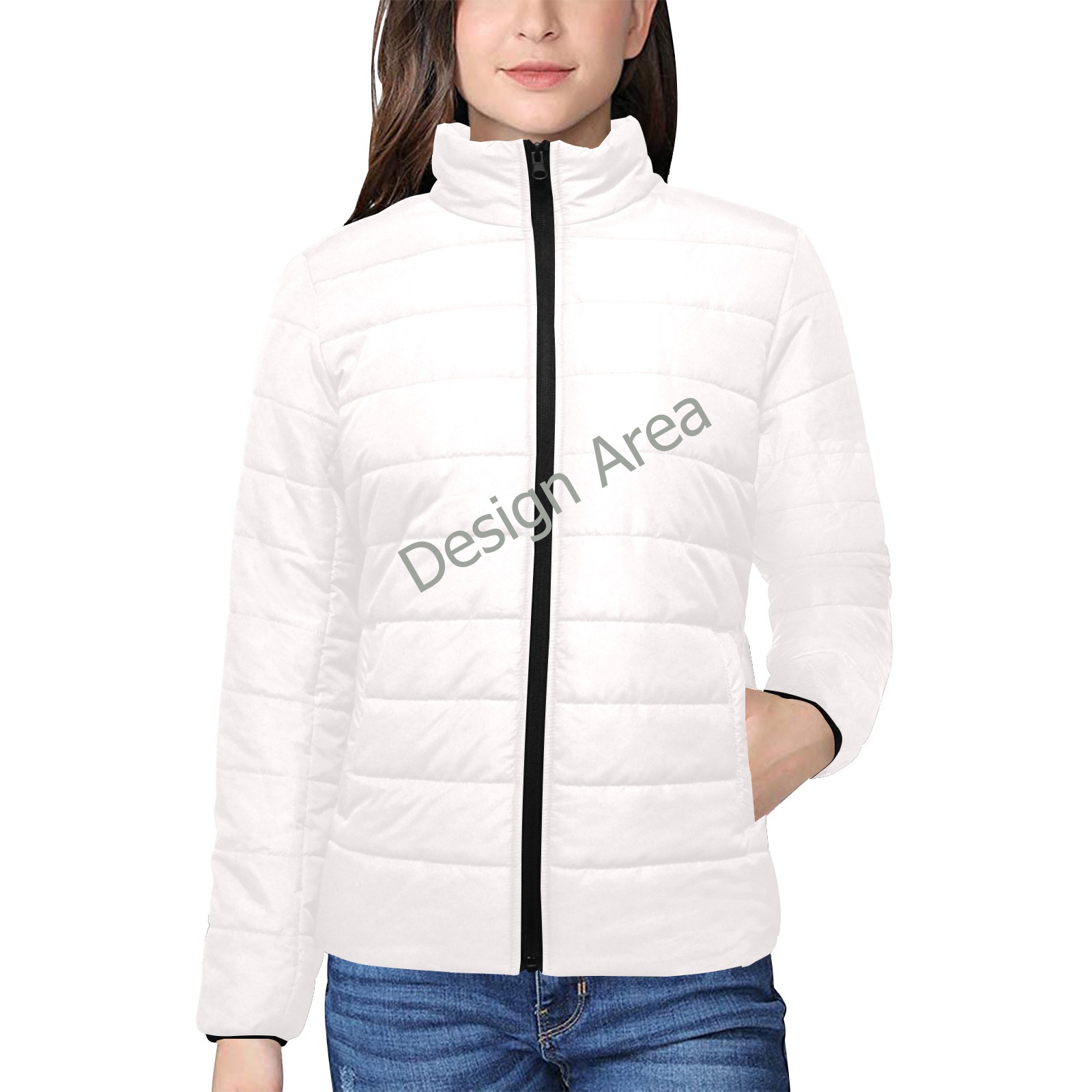 Women's Stand Collar Padded Jacket (Model H41)