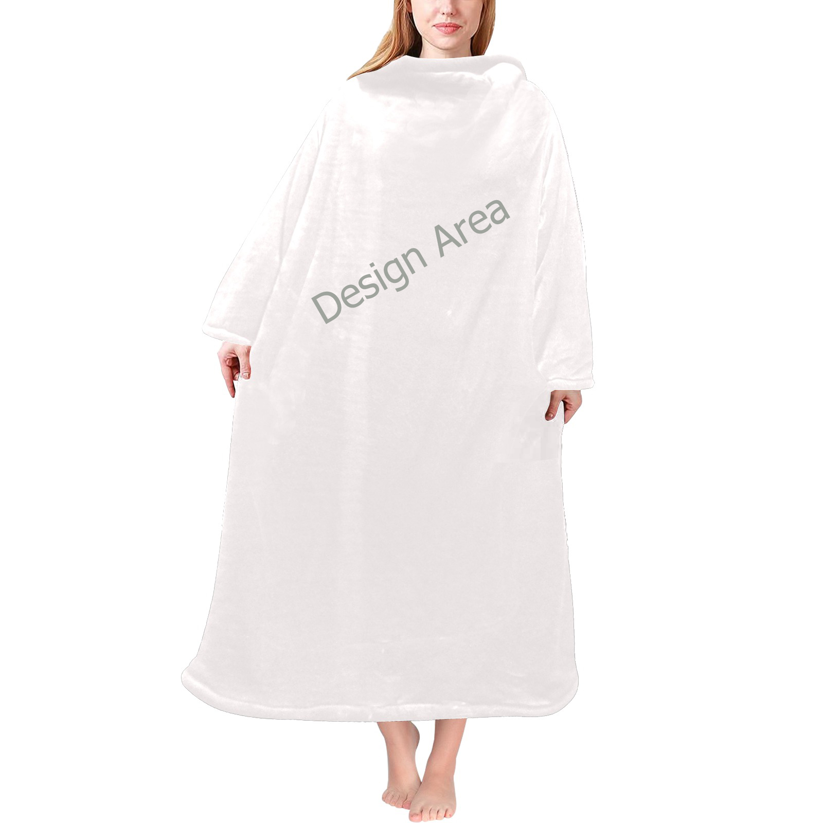 Blanket Robe with Sleeves for Adults