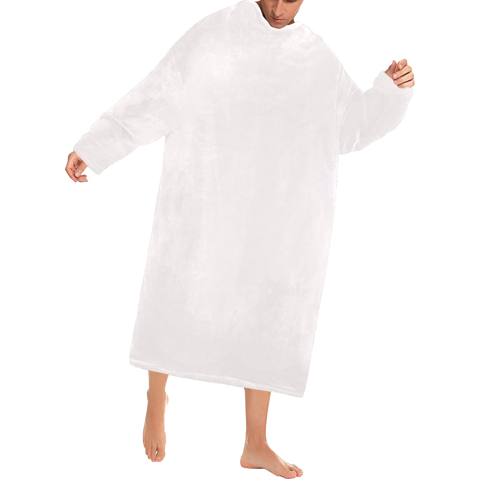 Blanket Robe with Sleeves for Adults