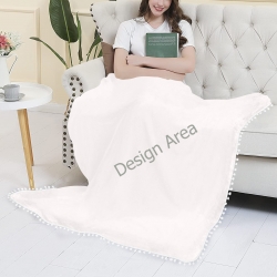 Pom Pom Fringe Blanket 60"x80"