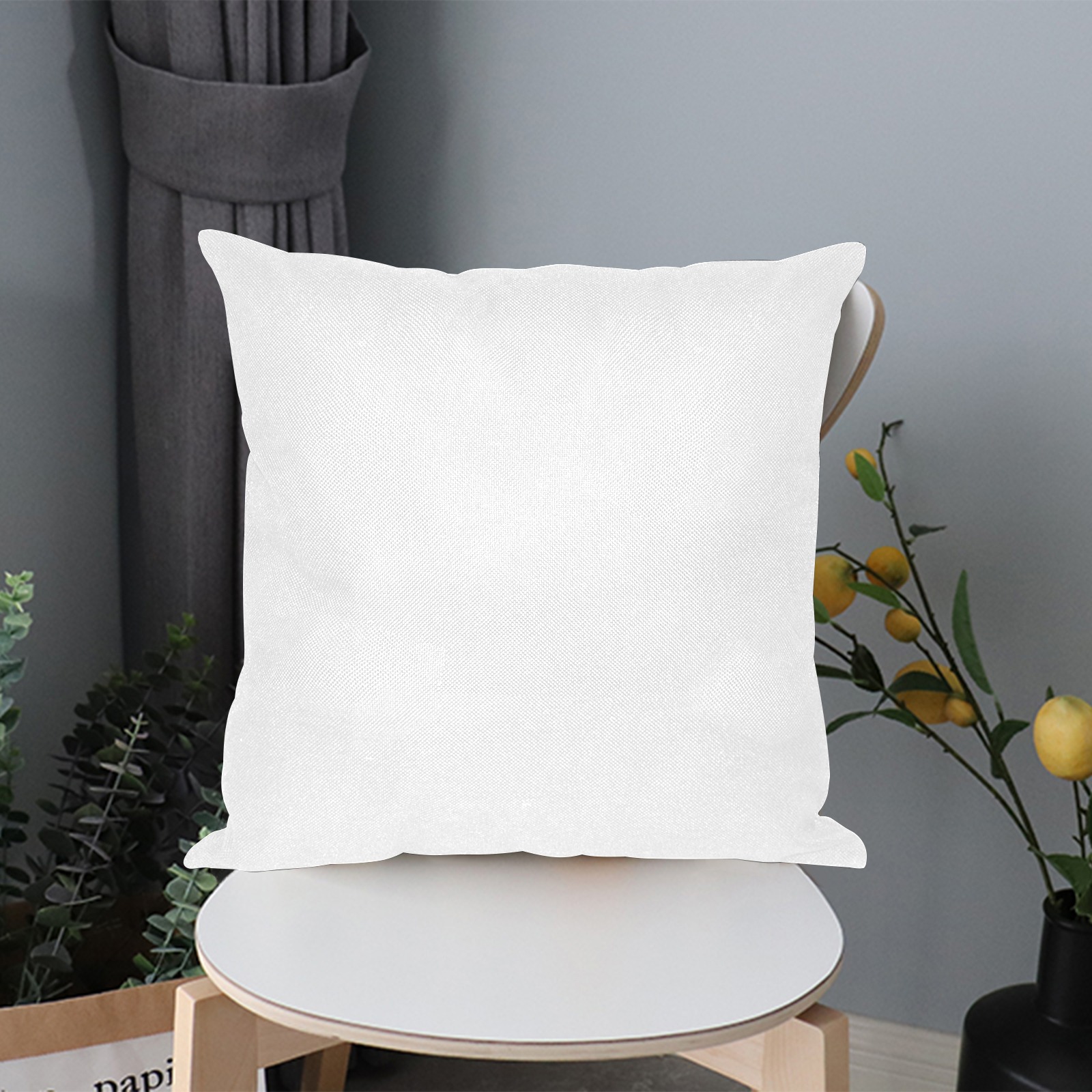 Linen Zippered Pillowcase 18"x18"(One Side)