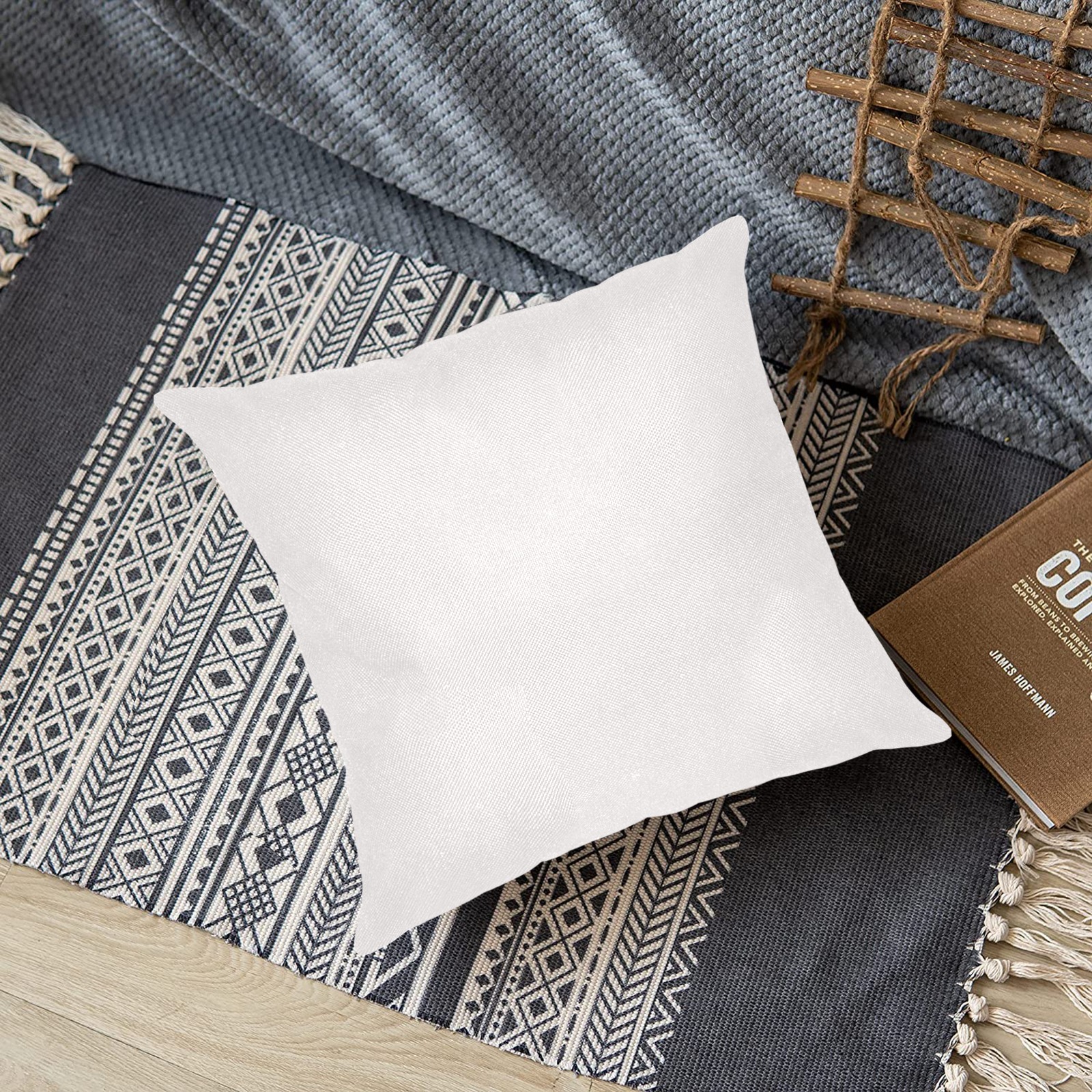 Linen Zippered Pillowcase 18"x18"(Two Sides)