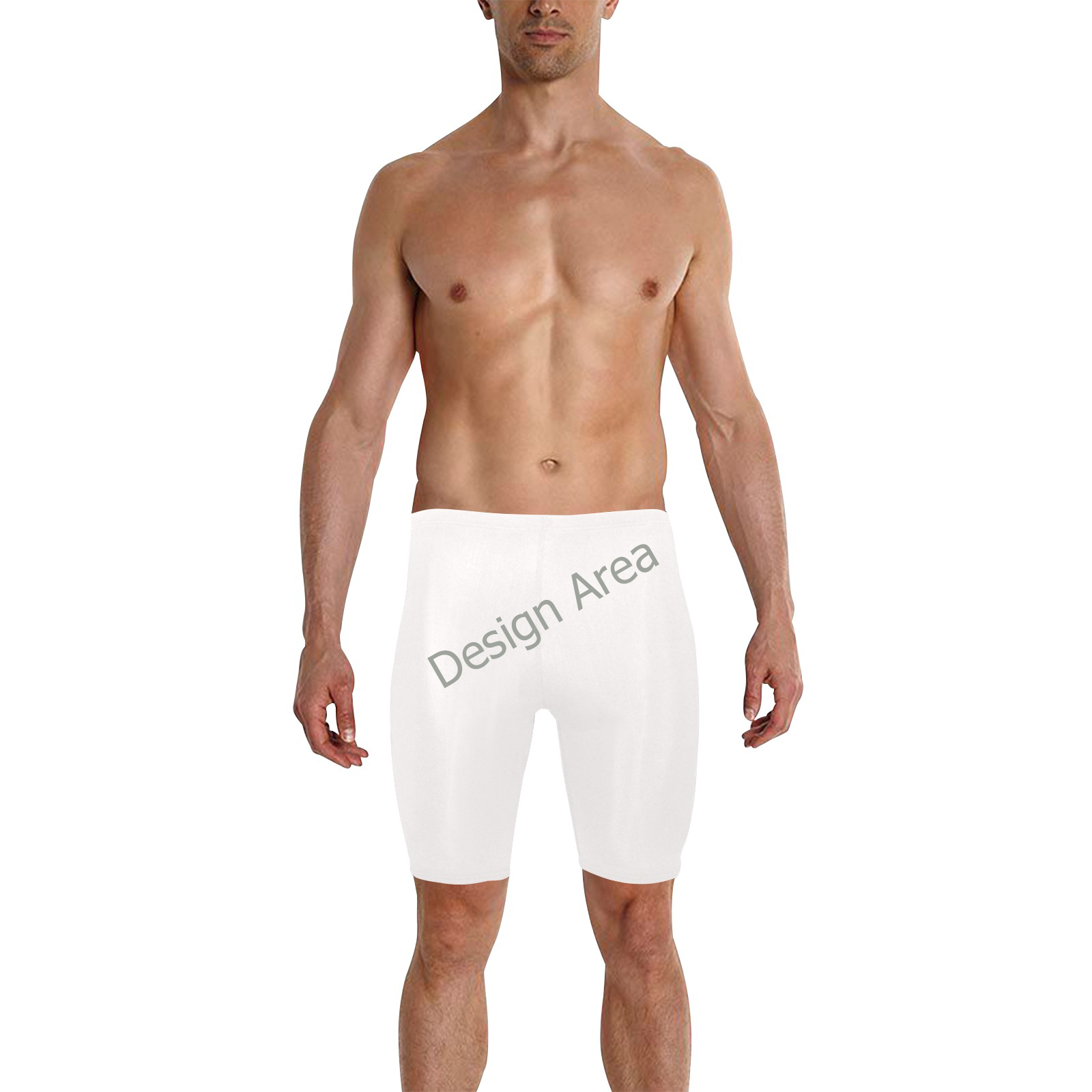 Men's Knee Length Swimming Trunks (Model L58)