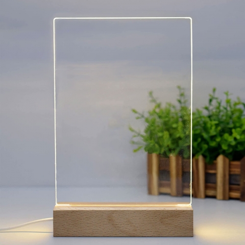 Square Acrylic Photo Panel with Light Base