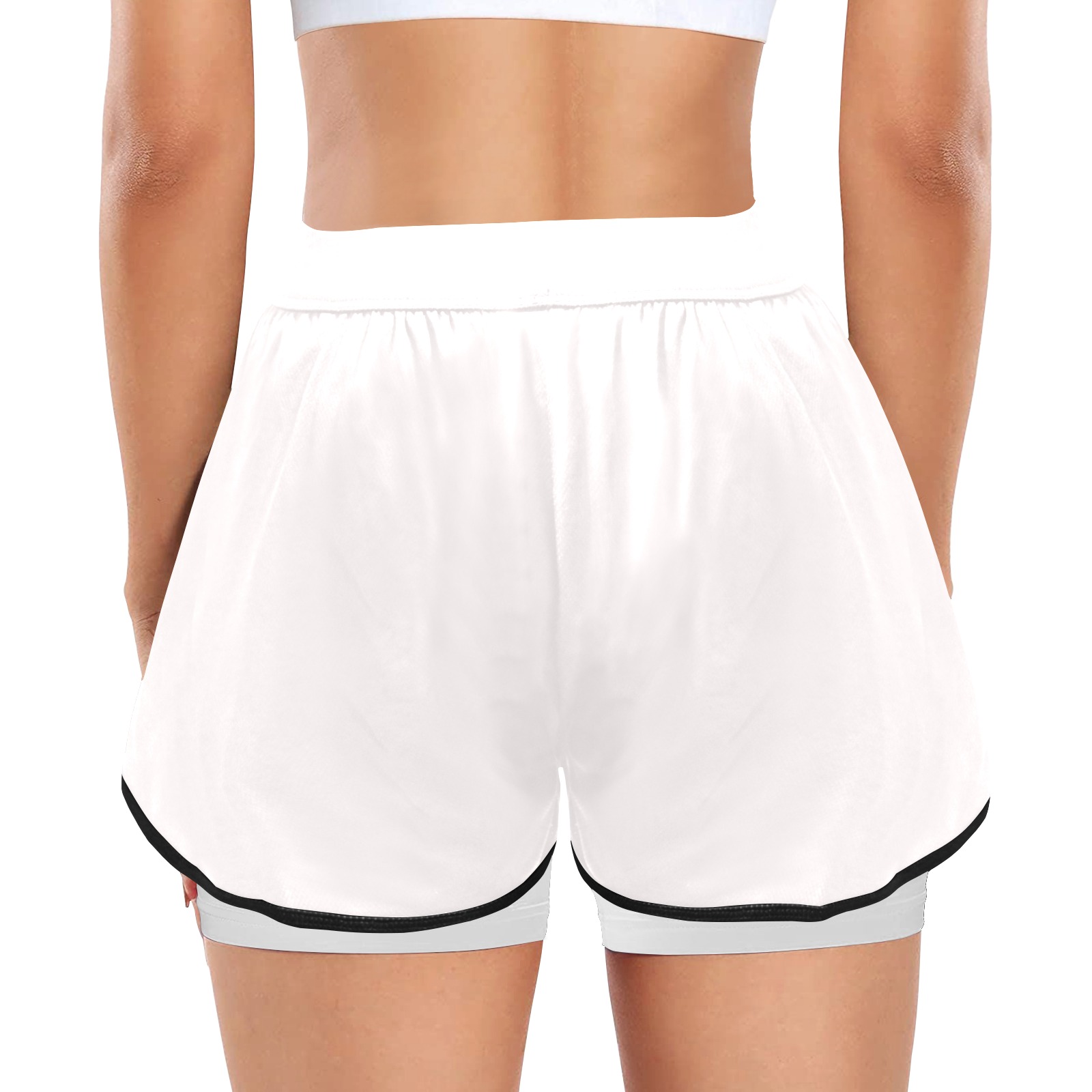 Women's Sports Shorts with Compression Liner (Model L63)