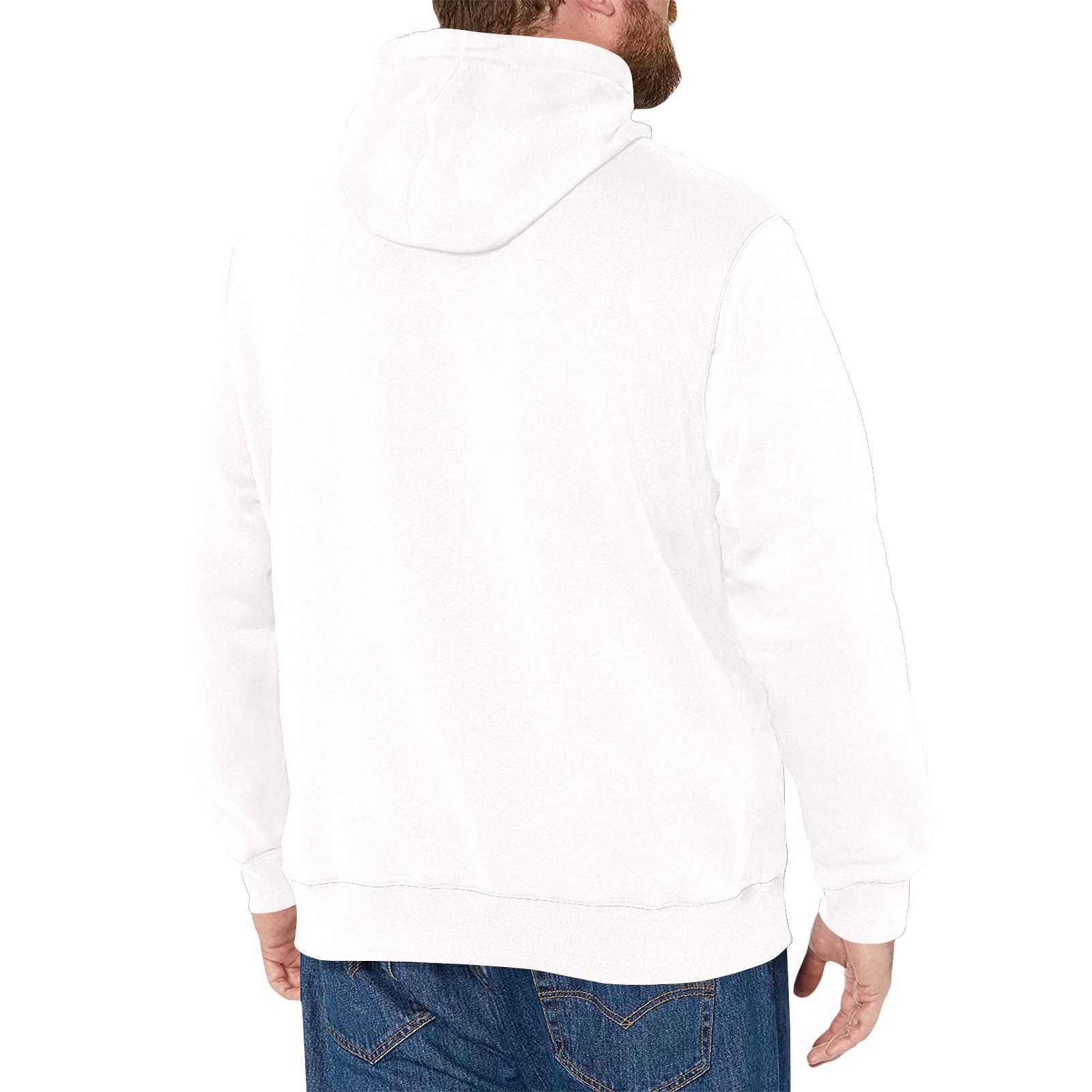 Men's Long Sleeve Fleece Hoodie (Model H55)