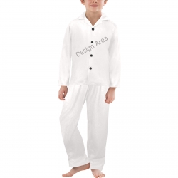 Big Boys' V-Neck Long Pajama Set