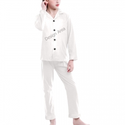 Big Girls' V-Neck Long Pajama Set